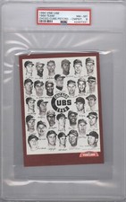 1994 Vine Line 1969 Chicago Cubs Team Postcard Ernie Banks PSA 8
