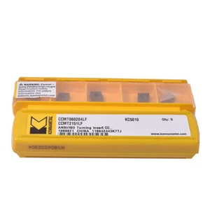 KENNAMETAL CCMT060204 CCMT21. 51 INSERTO DE CARBURO KC5010 INSERTO GIRATORIO 5 PIEZAS ACERO - Imagen 1 de 1