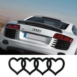 HEARTS Logo for Audi Replacement Badge Emblem Rear Trunk LOVE Decor Decoration - Picture 1 of 1
