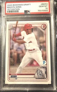 MASYN WINN 2020 Bowman Draft 1st Edition #BD-59 PSA 10 Gem Mint Cardinals POP 28 - Picture 1 of 2