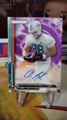 2014 Arthur Lynch Topps Strata 1 of 1 Auto Card Miami Dolphins - Image 1 of 2