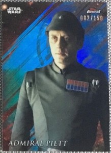 2018 Topps Finest Star Wars Admiral Piett BLUE PARALLEL SP #d /150 FREE SHIP