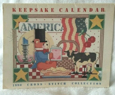 Cross Stitch Keepsake Calendar 1990 - Image 1 of 4