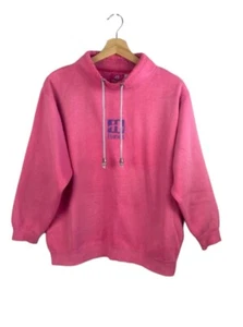 Women’s Hanes Jumper Pink Turtle Neck Sweater Pullover Y2K - Picture 1 of 9