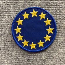 British Army Surplus Issue European Union Blue & Gold Stars Round Sleeve Patch 
