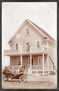 Postcard Moose Jaw Saskatchewan Canada house on Alberta Avenue motor car RPPC - Picture 1 of 2