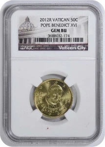 2012 R Vatican City Silver Half Dollar Pope Benedict XVI Gem BU NGC - Picture 1 of 2