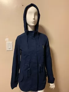Giacca Ambiance blu full zip leggera con cappuccio cappotto casual taglia S nuova con etichetta - Foto 1 di 6