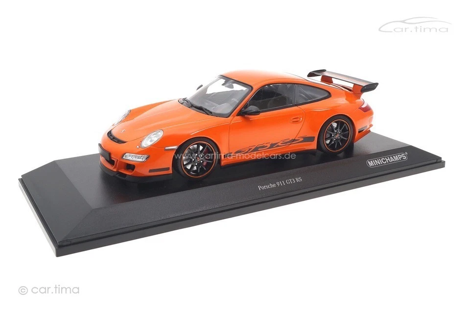 Porsche 911 (997) GT3 RS Arancione/Nero Minichamps 1 18 155062122