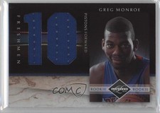 2010 Limited Freshman Jumbo Materials Jersey Numbers /99 Greg Monroe Rookie RC