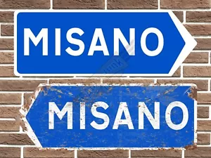 Misano Metal Road Sign Wall Plaque Garage Sign Man Cave Bar Sign - Picture 1 of 2