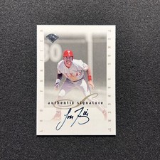 1996 Leaf Signature Series LOU FRAZIER Texas Rangers AUTOGRAPH 