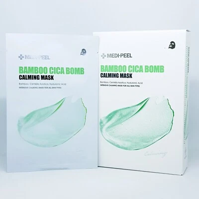 MEDI PEEL Bamboo Cica Bomb Calming Mask 25ml x 10pcs Moisturizing K-Beauty - Image 1 of 4