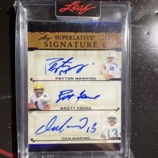 MANNING FAVRE MARINO ELWAY GRIESE STAUBACH 2023 LEAF SUPERLATIVE SIGS 6 SSP 1/3