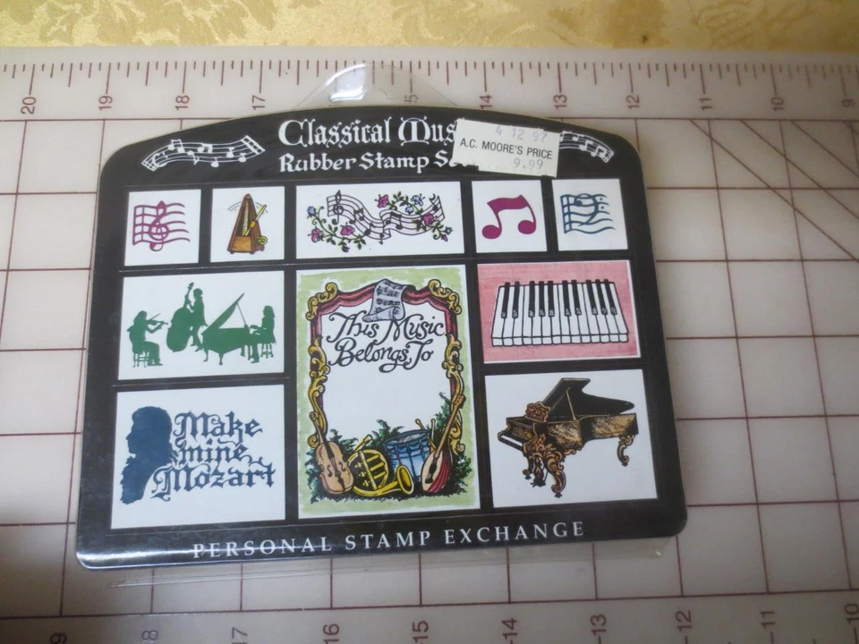 PSX vintage 10 peças MÚSICA CLÁSSICA conjunto de carimbo de borracha com espuma - mais disponível - Imagem 1 de 1