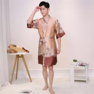 Pigiama moda uomo seta raso pigiama e abiti nuova con etichette PJS M033 - Foto 1 di 6