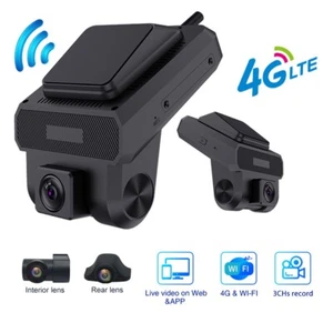 4G Dash Cam 3 Cameras Car Video Recorder Surveillance FHD 1080P Night Vision DVR - Picture 1 of 10