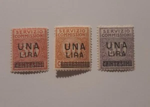 Lotto 1925 REGNO SERVIZIO COMMISSIONI SOPRASTAMPATI SERIE COMPLETA 3 VALORI MNH - Picture 1 of 5