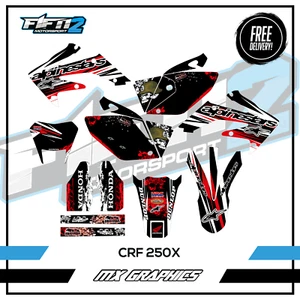 HONDA CRF 250 X 2004-2016 Kit Grafica Decalcomanie Adesivi Wrap MX - Foto 1 di 1