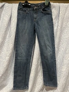 Childrens Place Boys Jeans Adjustable Waist Size 8 Blue Denim Pants Straight - Picture 1 of 3