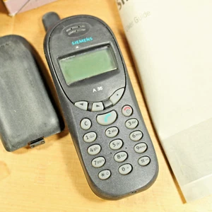 Rare Vintage SIEMENS A35 Black Phone In Box Black International - Picture 1 of 6