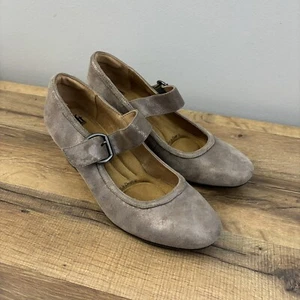 Sofft Madeline Leather Mary Jane Pumps Heels Gold Women’s 7.5 M - Picture 1 of 12
