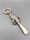 GEORGE V STERLING SILVER MR PUNCH RATTLE & TEETHER, CRISFORD & NORRIS, 1932