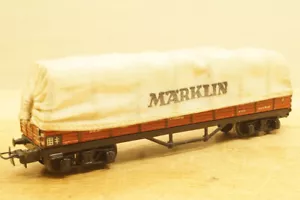 H 1:87 Märklin 393 canvas wagon with cast cart D. R.b K. K. B A. . 5 - Picture 1 of 10