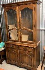 Ethan Allen Country French Lighted Display Buffet Hutch #26-6308 China Cabinet