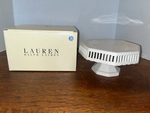 Ralph Lauren Pavillion Octagon Footed 8" Porcelain Cake Plated IOB - Picture 1 of 6