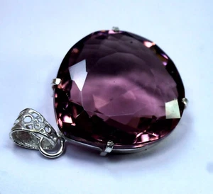 70+ ct Farbwechsel Alexandrit Herzschliff 925 massiv Silber Anhänger Edelstein - Bild 1 von 5