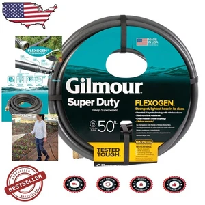 Flexogen 5/8" x 50ft Heavy Duty Garden Hose - Kink Resistant, 500 PSI Brass C... - Picture 1 of 8