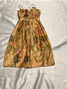 Anthropologie By James Caviello Kleid Botanical Flowers, Größe 0 - Bild 1 von 11