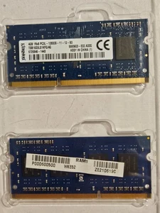 Kingston 8GB  2x4GB 1Rx8 PC3L-12800 DDR3 1600 MHz 1.35V SODIMM Laptop Memory RAM - Picture 1 of 9