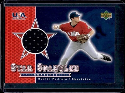 Camiseta deportiva Upper Deck Dustin Pedroia Star Spangled 2003 #SS-DP EE. UU. Foto 1 de 2