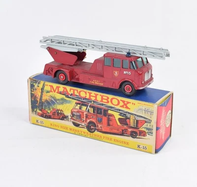 Matchbox King Size K-15 Merryweather Bomberos Prácticamente Como Nuevo/Bonita Caja Foto 1 de 3