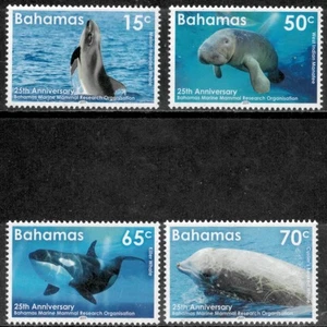 Bahamas 2019 - Marine Life Whales - Set of 4 Stamps - MNH - Picture 1 of 1