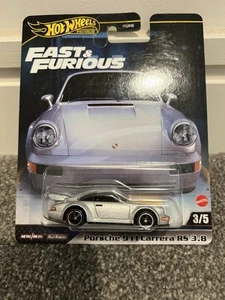 Hot Wheels Fast & Furious Porsche 911 Carrera RS 3.8 3/5 Premium Real Rider Rare - Picture 1 of 6