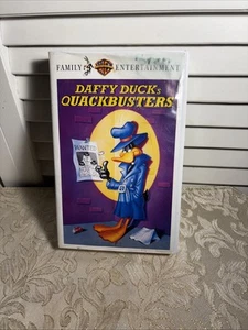 VHS Daffy Duck Quackbusters GERMAN 1994 Vintage WARNER HOME Clamshell VERY RARE - Picture 1 of 5