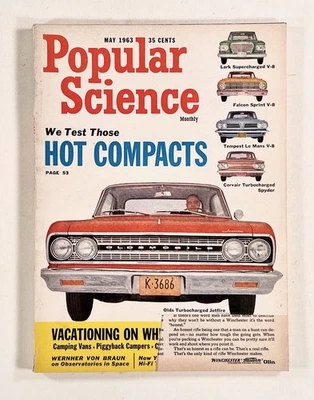 1963 May POPULAR SCIENCE compact cars VON BRAUN ON SPACE OBSERVATORIES campers - Image 1 of 4