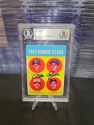 ¡¡Autógrafo auténtico de Pete Rose 1963 Rookie Stars Beckett!!! Foto 1 de 4