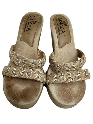 Sandalias de cuña Sbicca para mujer hechas a mano California talla 7 Foto 1 de 4