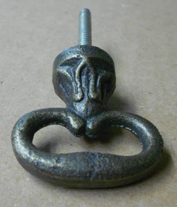 2x Gusseisen Schreibtisch Schublade Schrank Schrank Knopf Zug - Bild 1 von 4