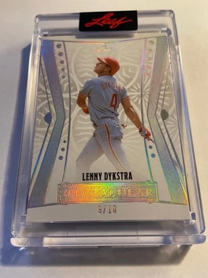 2025 Leaf Spectacular Lenny Dykstra cartão com capa PRATA Mets Phillies #9/10 - Imagem 1 de 2