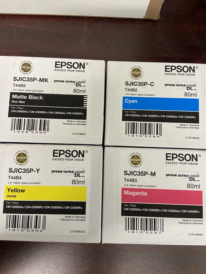 4 Pack  SJIC35P Ink Cartridge for ColorWorks CW C6000A C6000P C6500A C6500P - Image 1 of 1
