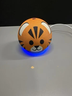 Amazon Echo Dot 4th Gen Kids Edition Tiger Design Smart Speaker w/ Alexa - Image 1 of 4