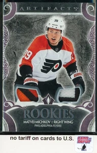 2024-25 Artifacts Purple Materials Dual Patch #II Matvei Michkov 10/49 - Picture 1 of 2