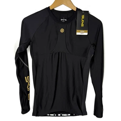 SKINS 5 SERIES Large Men's Black Compression Long Sleeve Athletic Shirt $139 - Image 1 of 4