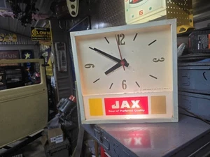 Jax Beer Light Up Clock Sign Original Works Great But Needs New Wiring - Picture 1 of 7