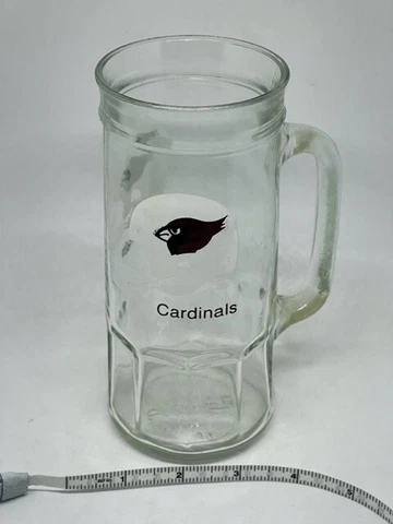 Arizona Cardinals NFL Vintage Fisher Peanuts Glass Stein Mug Mid 80’s Cover
